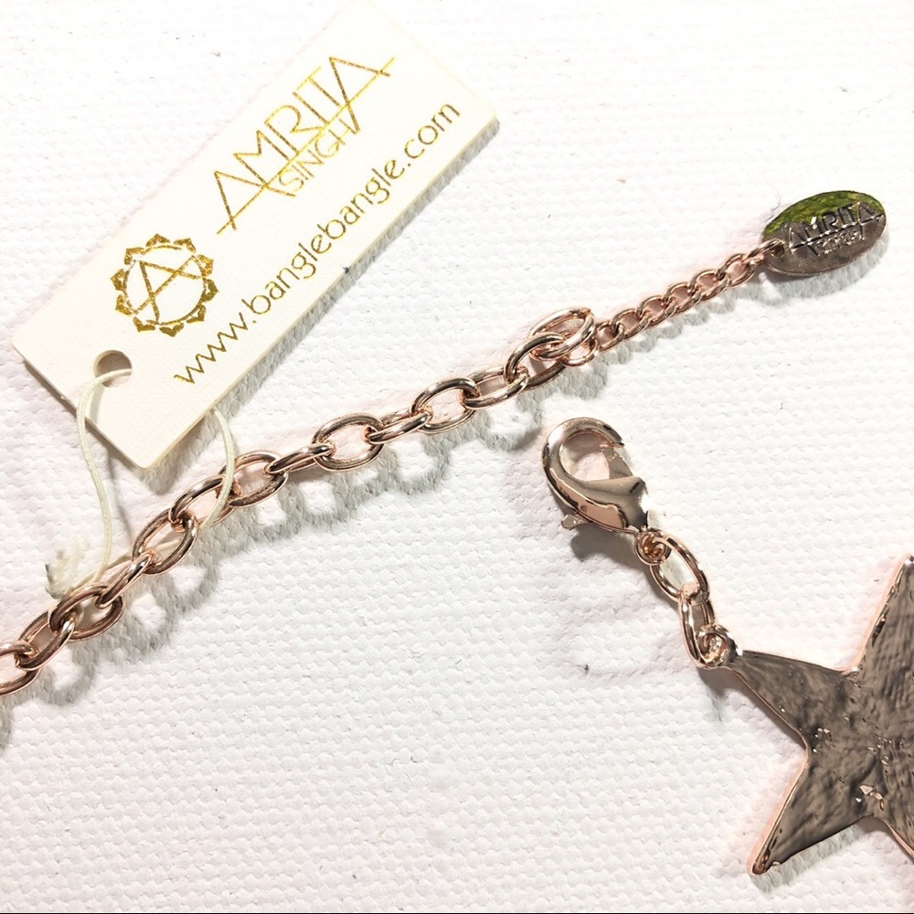 Amrita Singh Star Girl Necklace Rose Gold Tone - Picture 4 of 8